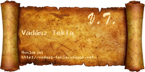 Vadász Tekla névjegykártya